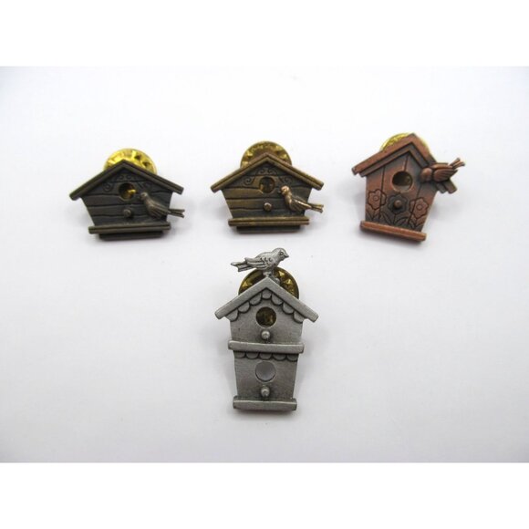 Vintage Signed J.J Bird House Lapel pins Lot of 4 - Picture 10 of 12
